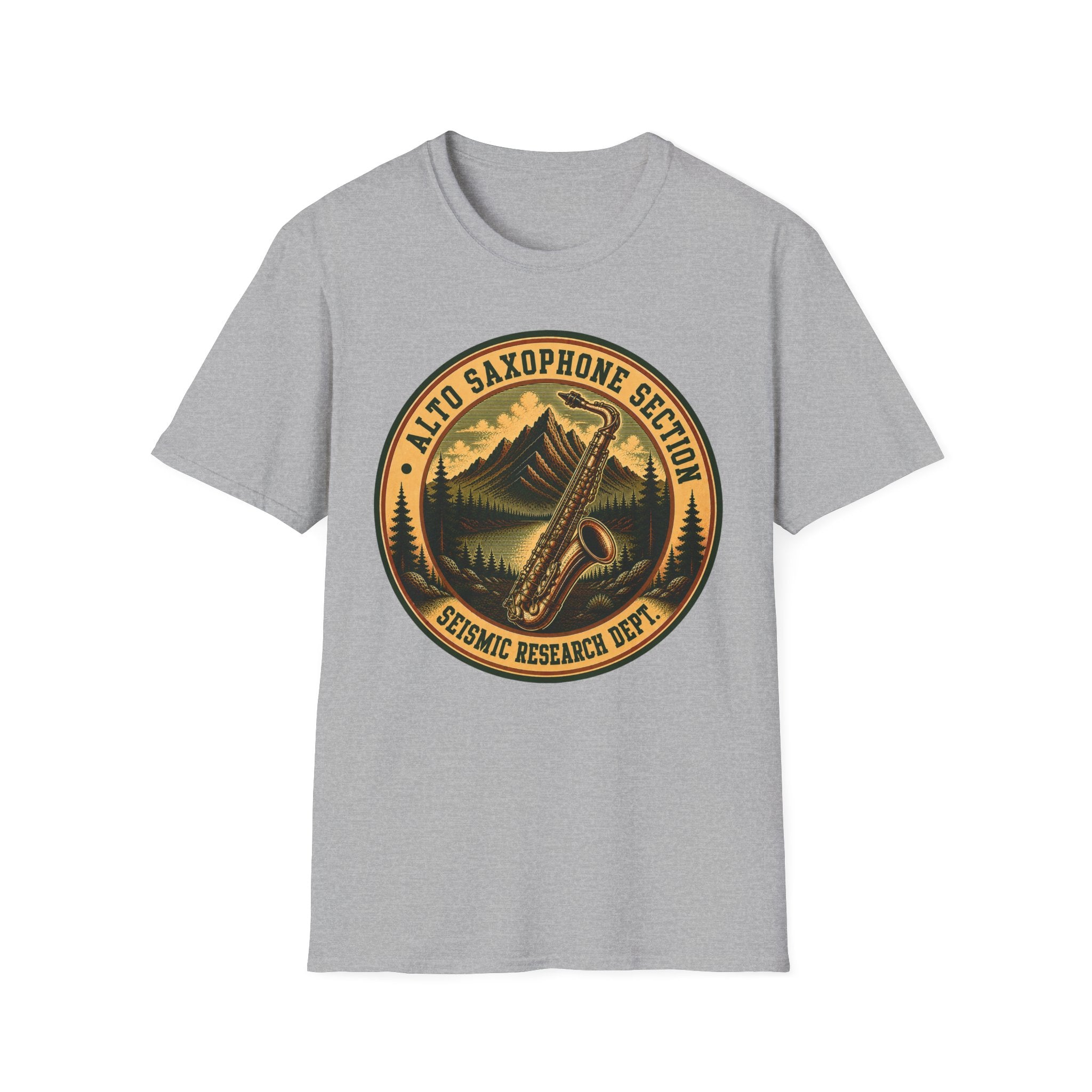 Alto Saxophone Section Seismic Research Dept. Tee