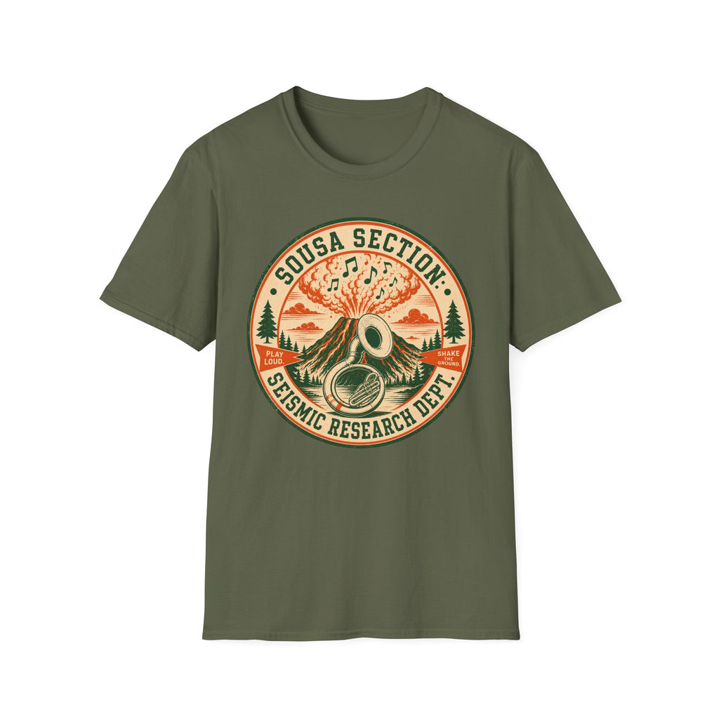 Sousa Section Seismic Research Dept. Band Tee