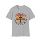 "My Favorite Season Is Marching Band Season" Retro Sunset Drumline Tee