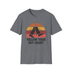 Distressed Follow Your Dot Chart Sunset Tee