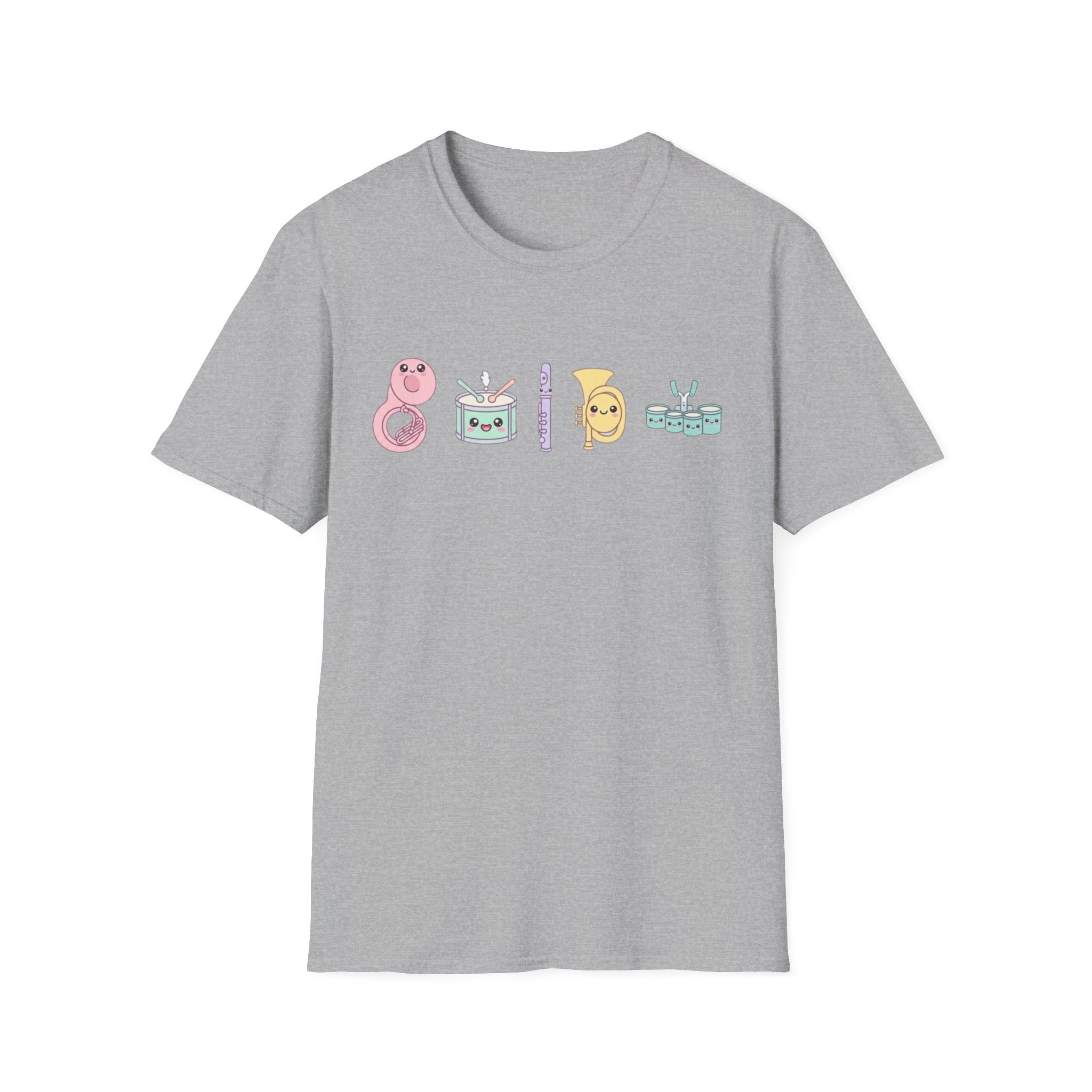 Cute Kawaii Band Instruments Tee