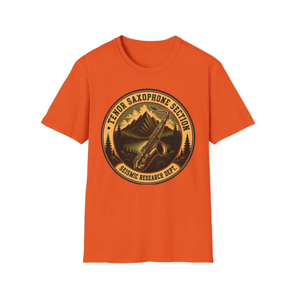 Tenor Saxophone Section Seismic Research Dept. Tee