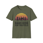 Distressed Band Kids Run this Field Sunset