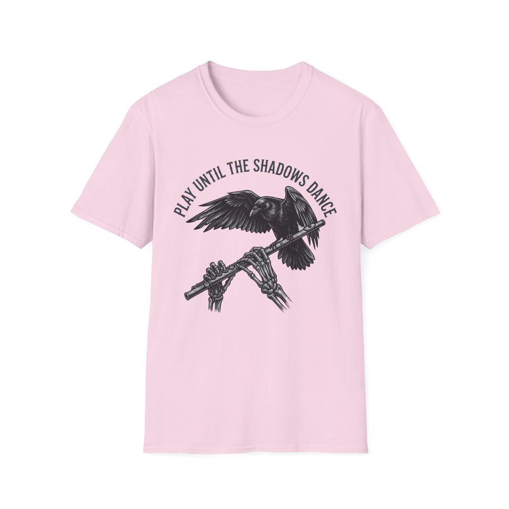 Flute 'Play Until the Shadows Dance' Raven Graphic Tee