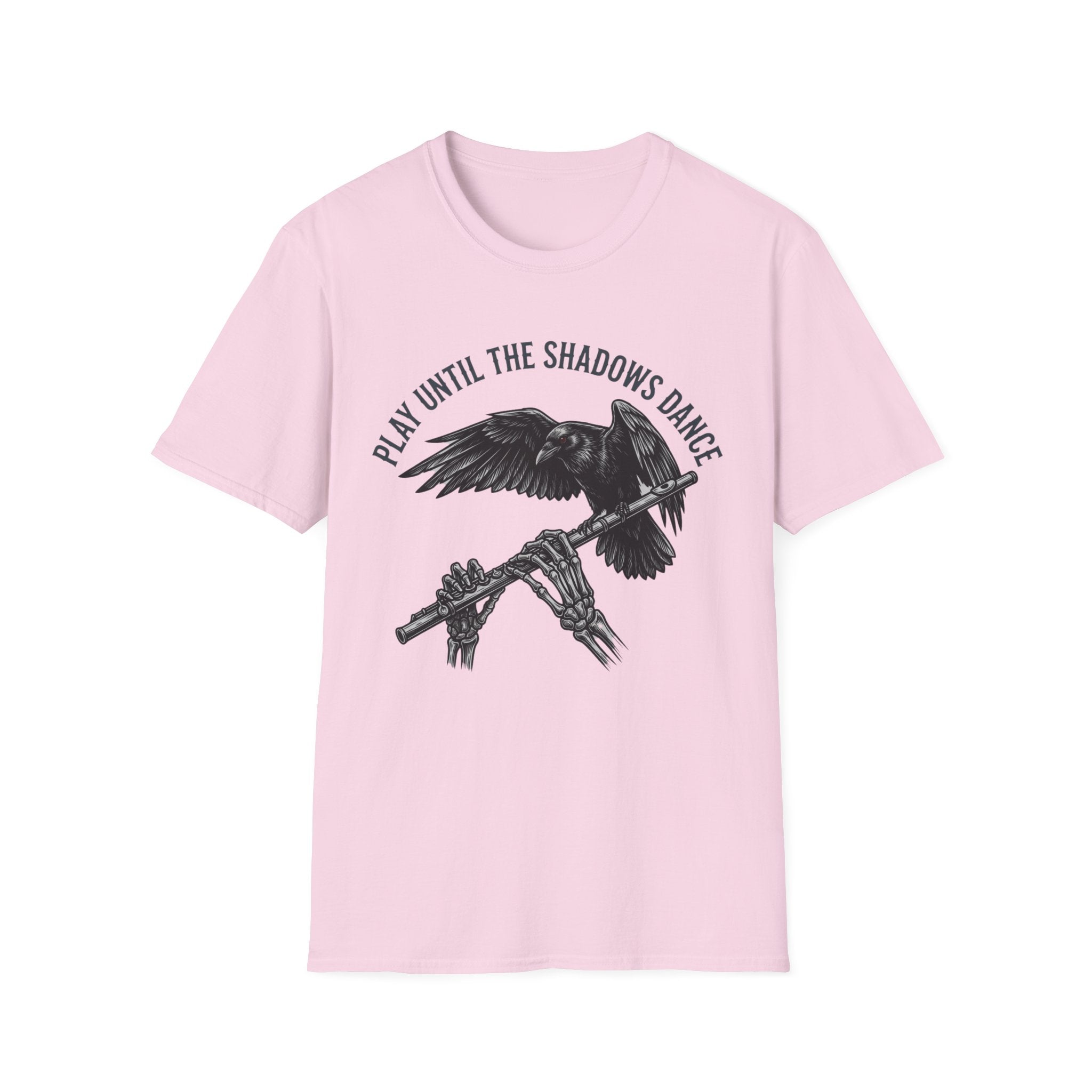Flute 'Play Until the Shadows Dance' Raven Graphic Tee