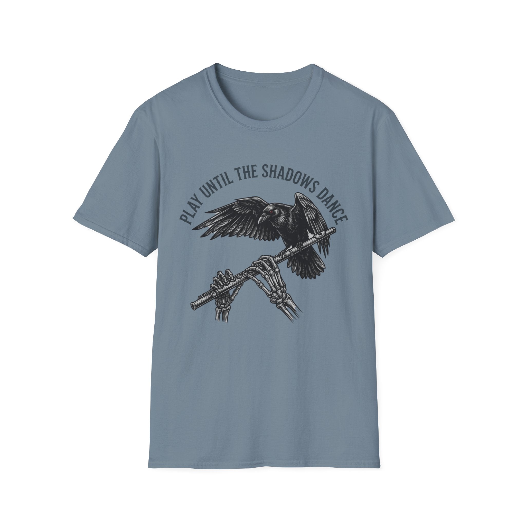 Flute 'Play Until the Shadows Dance' Raven Graphic Tee