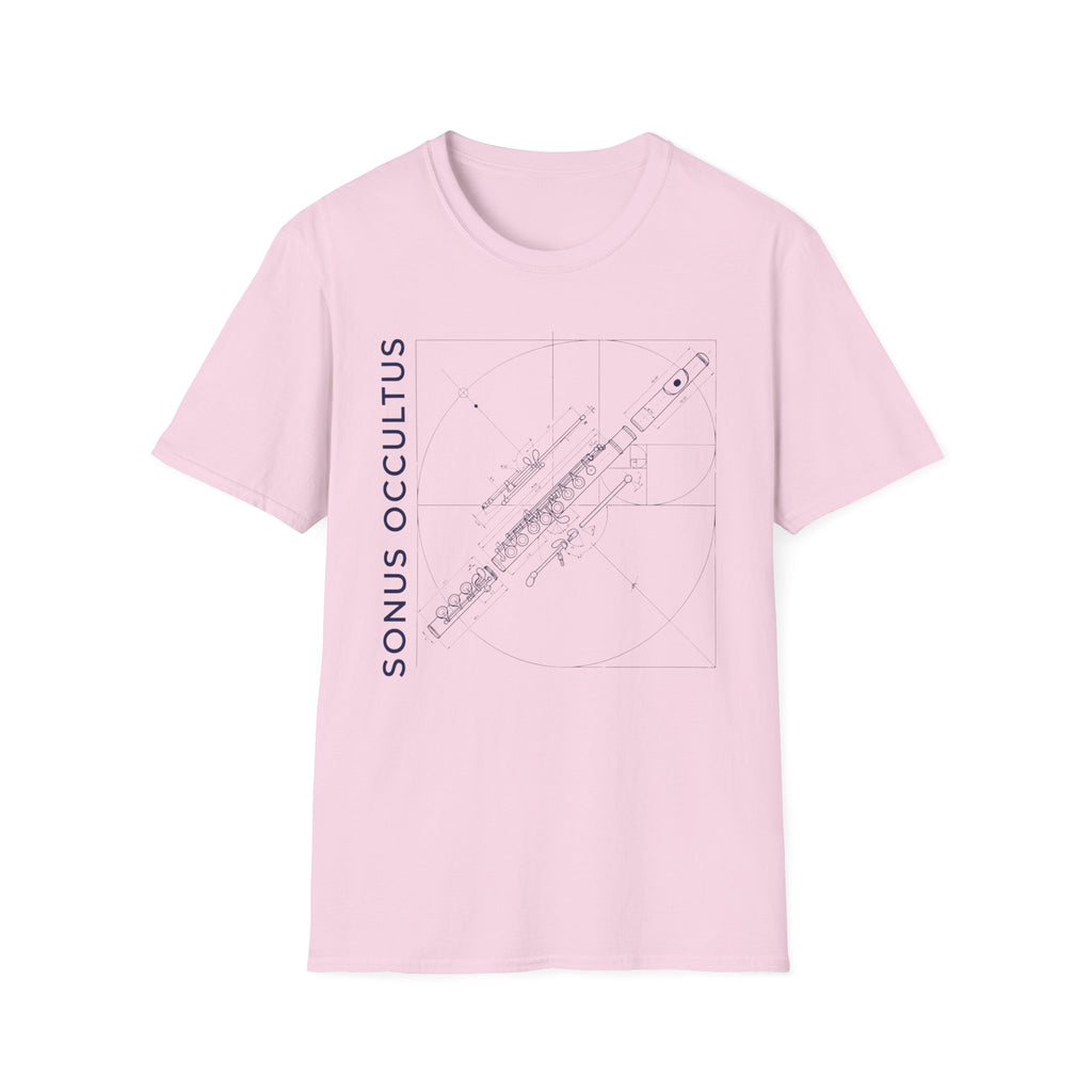 Flute Blueprint Tee — Sonus Occultus Minimalist Musician T-Shirt
