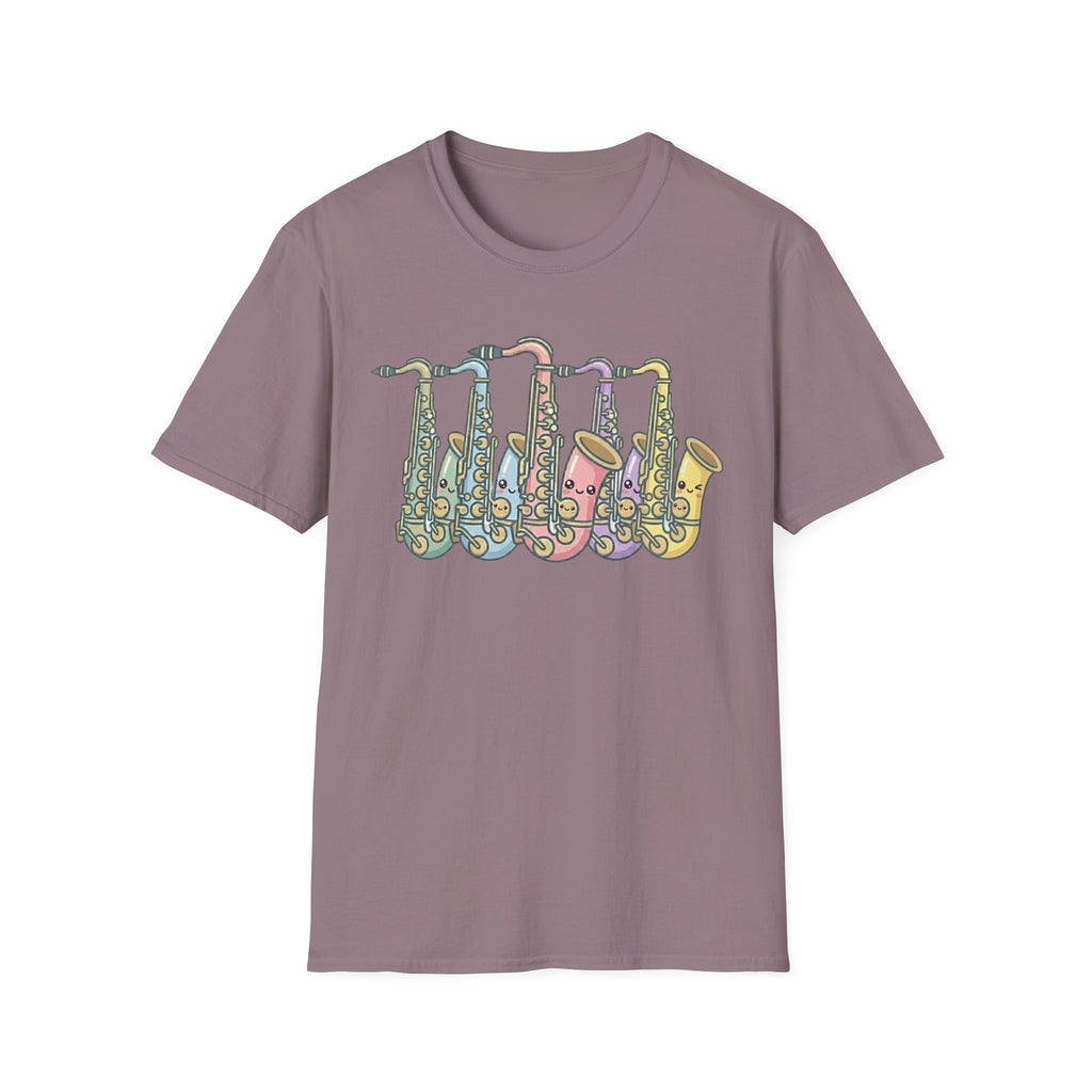 Cute Kawaii Colorful Saxophone Tee