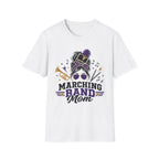 Purple Messy Bun Marching Band Mom Tee