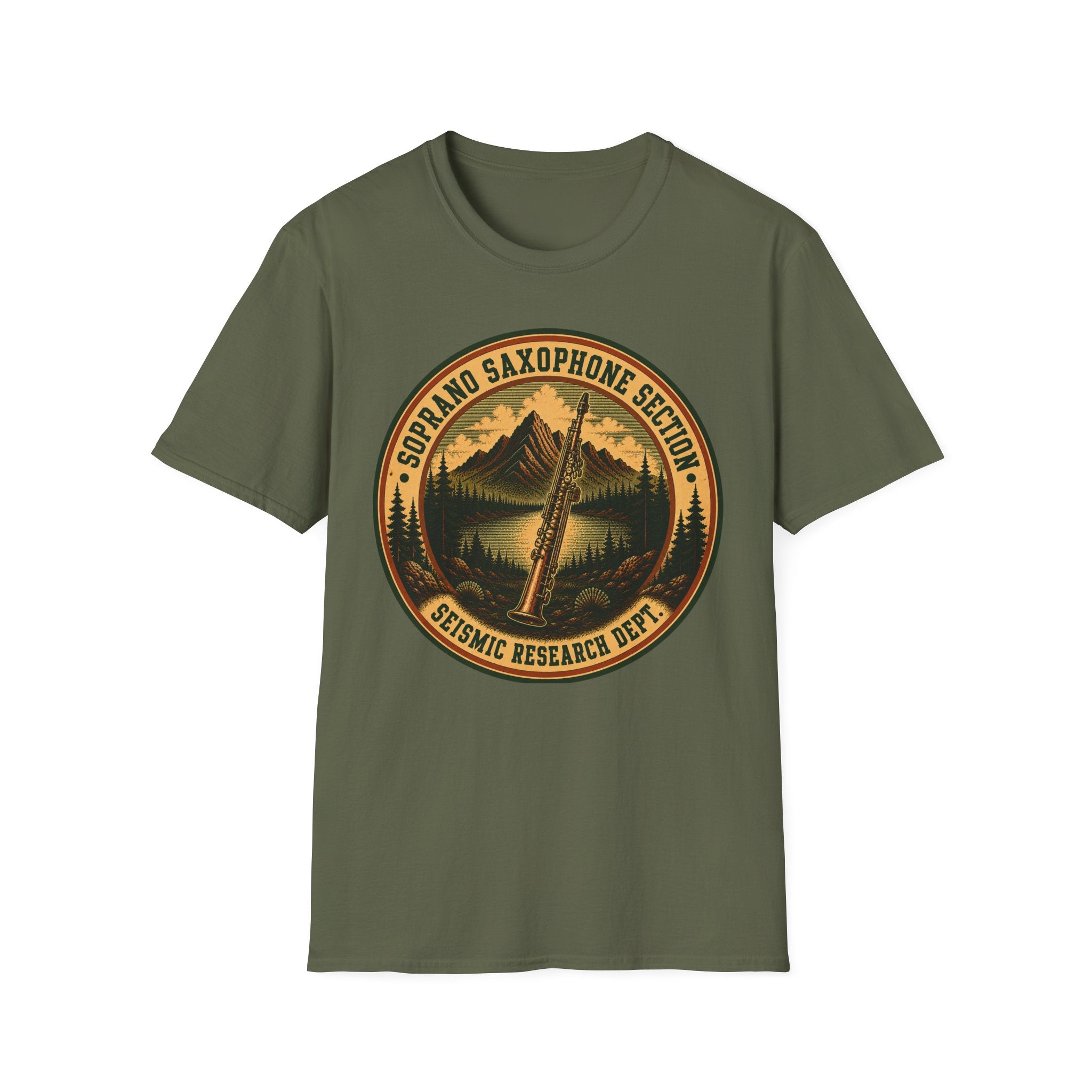 Soprano Saxophone Section Seismic Research Dept. Tee