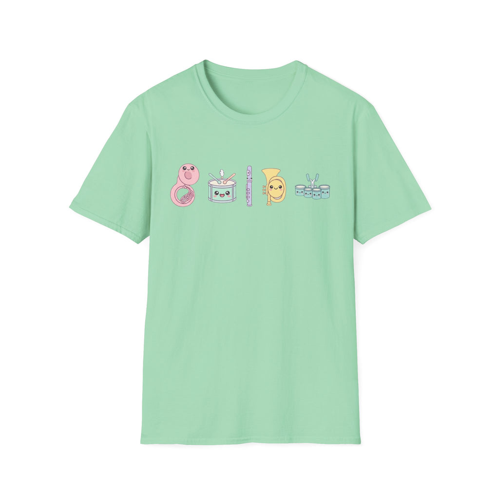 Cute Kawaii Band Instruments Tee