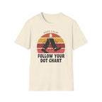 Distressed Follow Your Dot Chart Sunset Tee