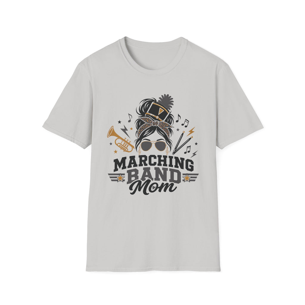 Gray Messy Bun Marching Band Mom Tee