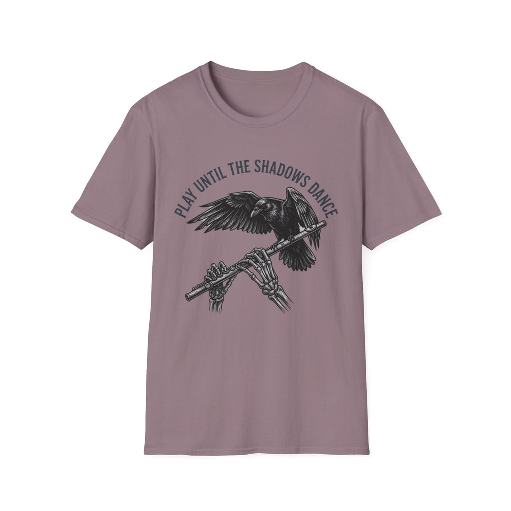 Flute 'Play Until the Shadows Dance' Raven Graphic Tee