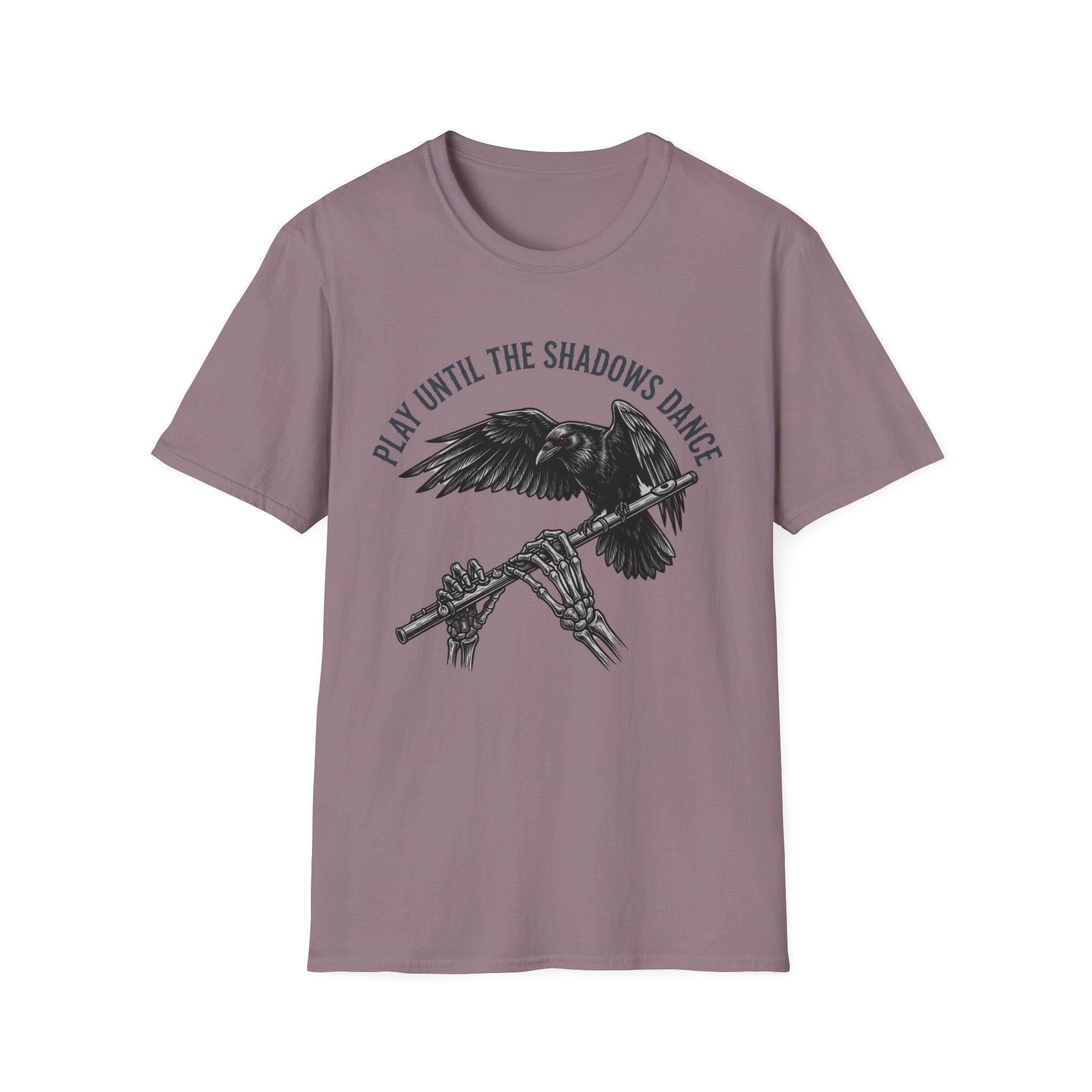 Flute 'Play Until the Shadows Dance' Raven Graphic Tee